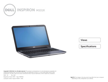 Inspiron M531R Specifications - Dell
