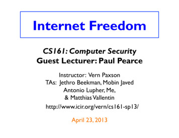CS161: Computer Security Guest Lecturer: Paul Pearce
