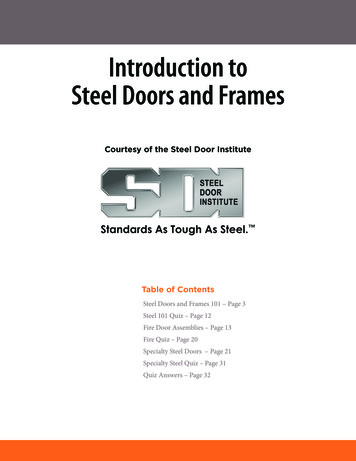 Introduction To Steel Doors And Frames