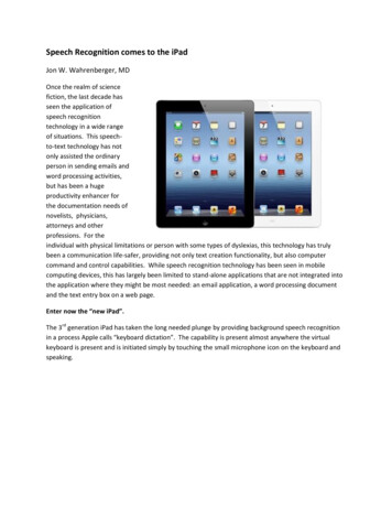 Speech Recognition Comes To The IPad