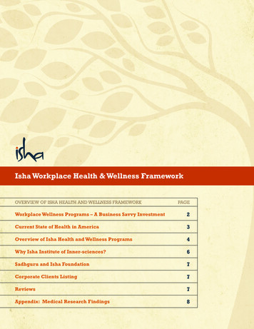 Isha Workplace Health & Wellness Framework