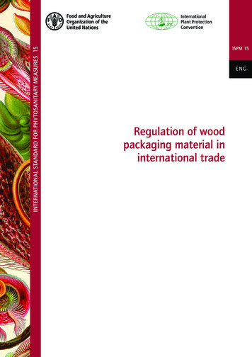 Regulation Of Wood Packaging Material In International Trade