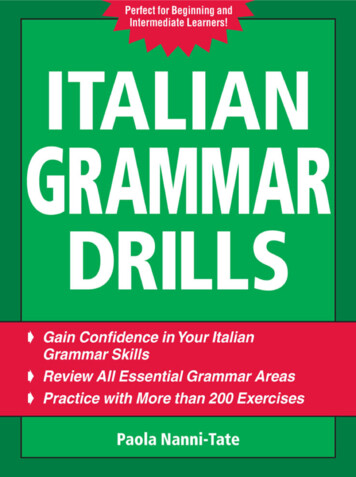 Italian Grammar Drills - PCC
