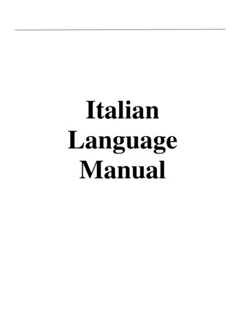 Italian Language Manual
