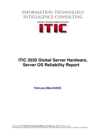 ITIC 2020 Global Server Reliability Report