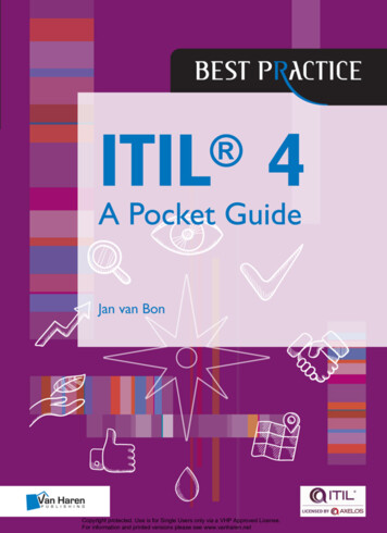 ITIL 4 – A Pocket Guide