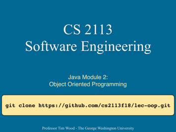 CS 2113 Software Engineering