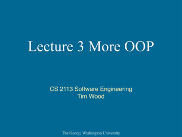 Lecture 3 More OOP - Cs2113f18.github.io