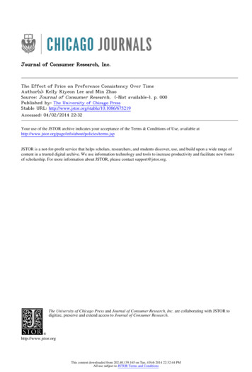 Journal Of Consumer Research, Inc.