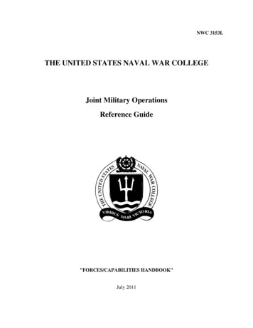 THE UNITED STATES NAVAL WAR COLLEGE Joint Military .