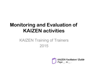Monitoring And Evaluation Of KAIZEN Activities