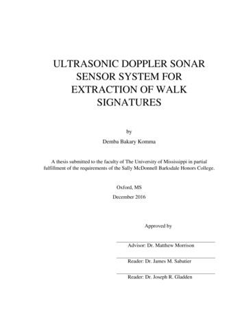 ULTRASONIC DOPPLER SONAR SENSOR SYSTEM FOR 