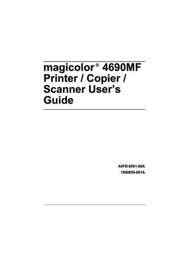Magicolor 4690MF Printer / Copier / Scanner User’s Guide