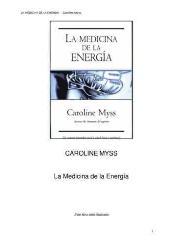 LA MEDICINA DE LA ENERGIA - Caroline Myss