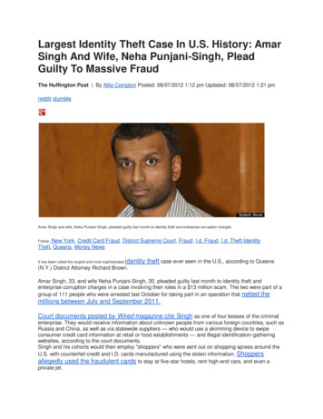 Largest Identity Theft Case In U.S. History: Amar Singh .