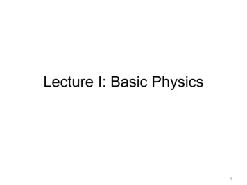 Lecture 1 - Basic Physics - Universiteit Utrecht