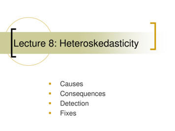 Lecture 8: Heteroskedasticity