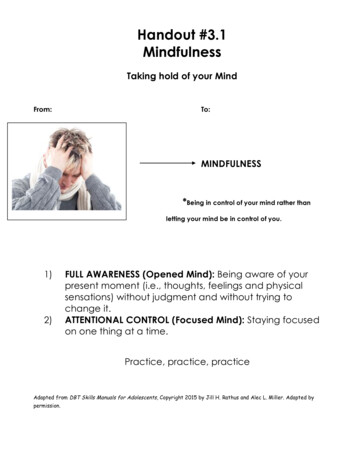 Handout #3.1 Mindfulness
