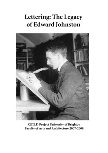 Lettering: The Legacy Of Edward Johnston