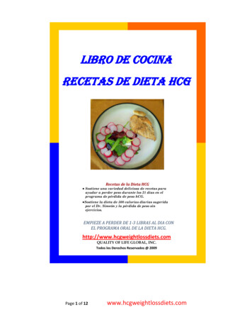 LIBRO DE COCINA RECETAS DE DIETA HCG