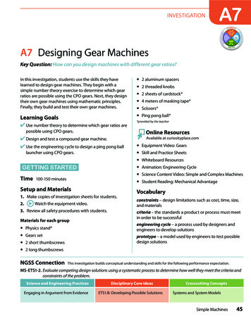 A7esigning Gear Machines GD MAT H - Frey Scientific