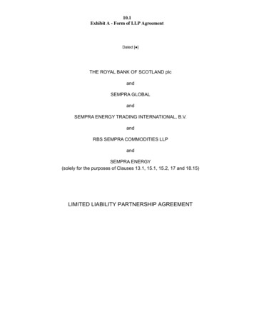 LIMITED LIABILITY PARTNERSHIP AGREEMENT