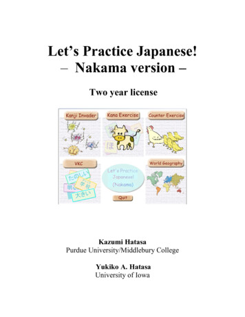 Let’s Practice Japanese! Nakama Version