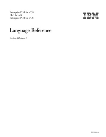 Enterprise PL/I For Z/OS Language Reference