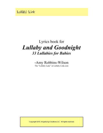 Lullaby And Goodnight Lyrics Book