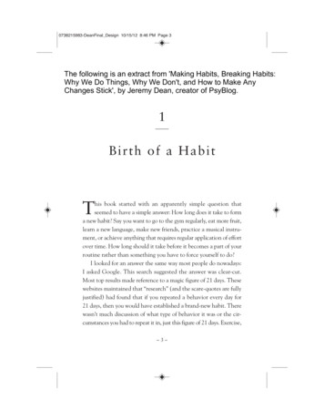 1 Birth Of A Habit - PsyBlog