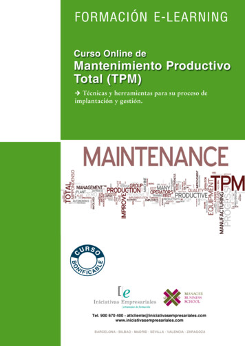 Mantenimiento Productivo Total (TPM)