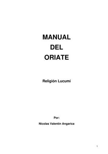 MANUAL DEL ORIATE - Libro Esoterico