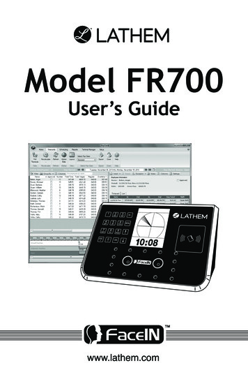 USG0094 - PayClock Version 6 FR700 Users Guide