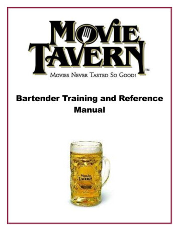 Bartender Training And Reference Manual