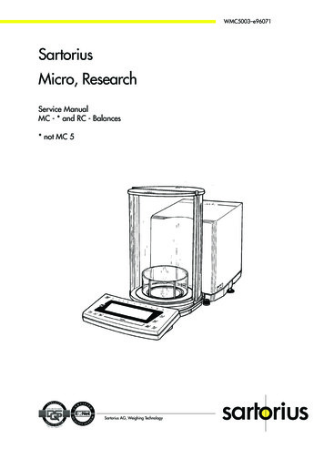 Sartorius Micro, Research - S-A-LE