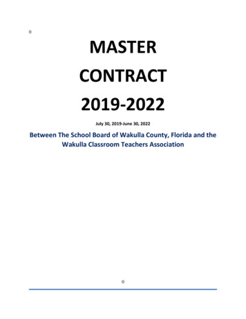 Master Contract Agreement