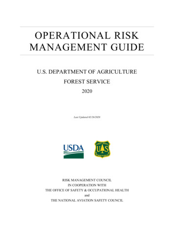 Operational Risk Management Guide - USDA