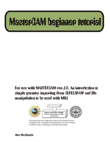 MasterCAM Beginner Tutorial - BU