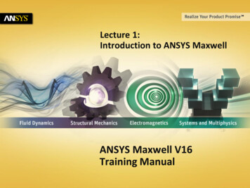 ANSYS Maxwell V16 Training Manual