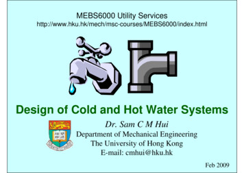 Mebs6000 0809 03 Cold And Hot Water Design - Ibse.hk