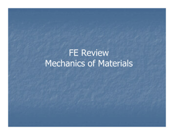 FE Review Mechanics Of Materials - Auburn University