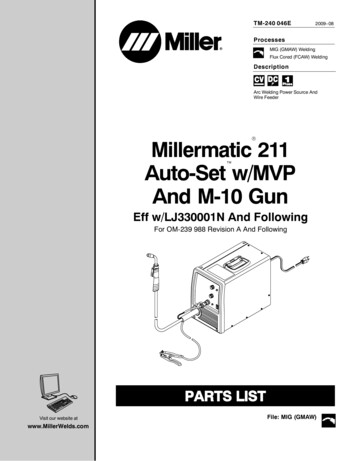 Millermatic 211 Auto-Set W/MVP And M-10 Gun