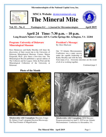 MNCA Website Dcmicrominerals The Mineral Mite