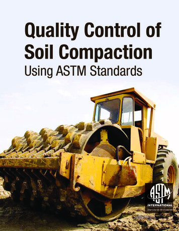 Quality Control Of Soil Compaction - ASTM