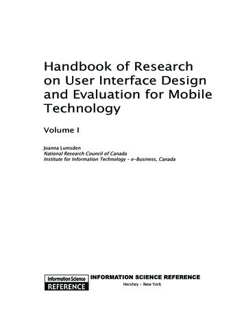 Handbook Of Research On User Interface Design And .