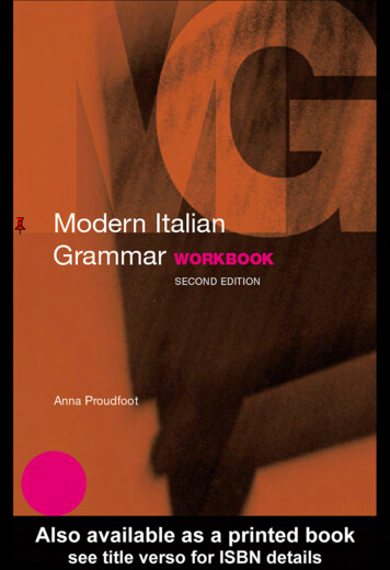 Modern Italian Grammar Workbook, Second Edition