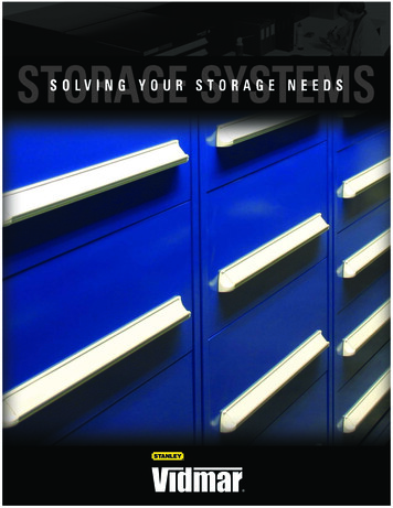 Stanley Vidmar: Solving Your Storage Needs - Product Catalog
