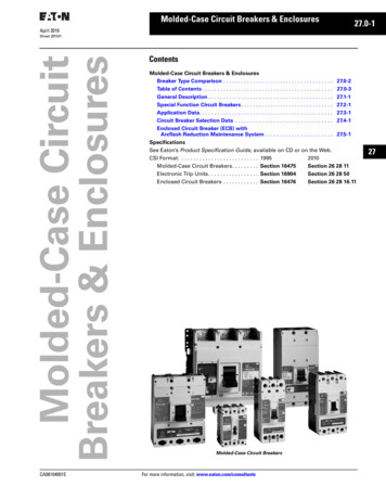 Contents Molded-Case Circuit Breakers & Enclosures