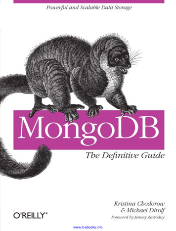 MongoDB: The Definitive Guide - TINET