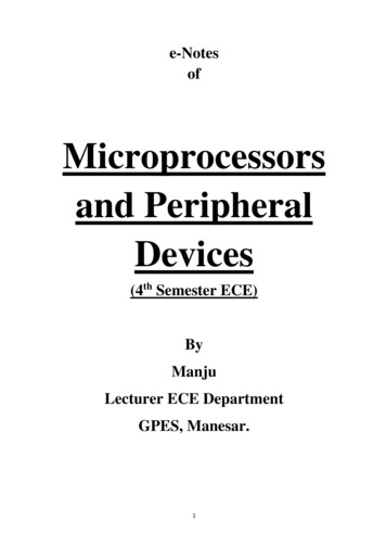 Microprocessors And Peripheral Devices